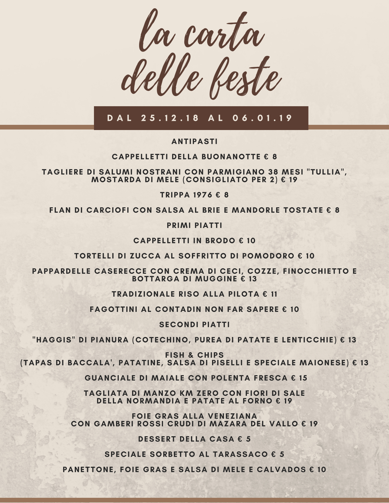 Carta delle Feste